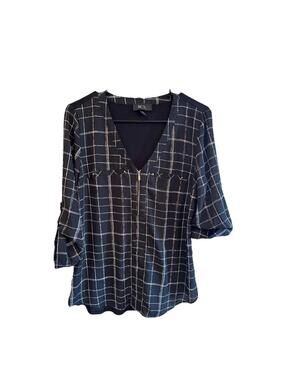 BCX | Black 3/4 Sleeve Blouse | Size Medium | NWT | 1006
